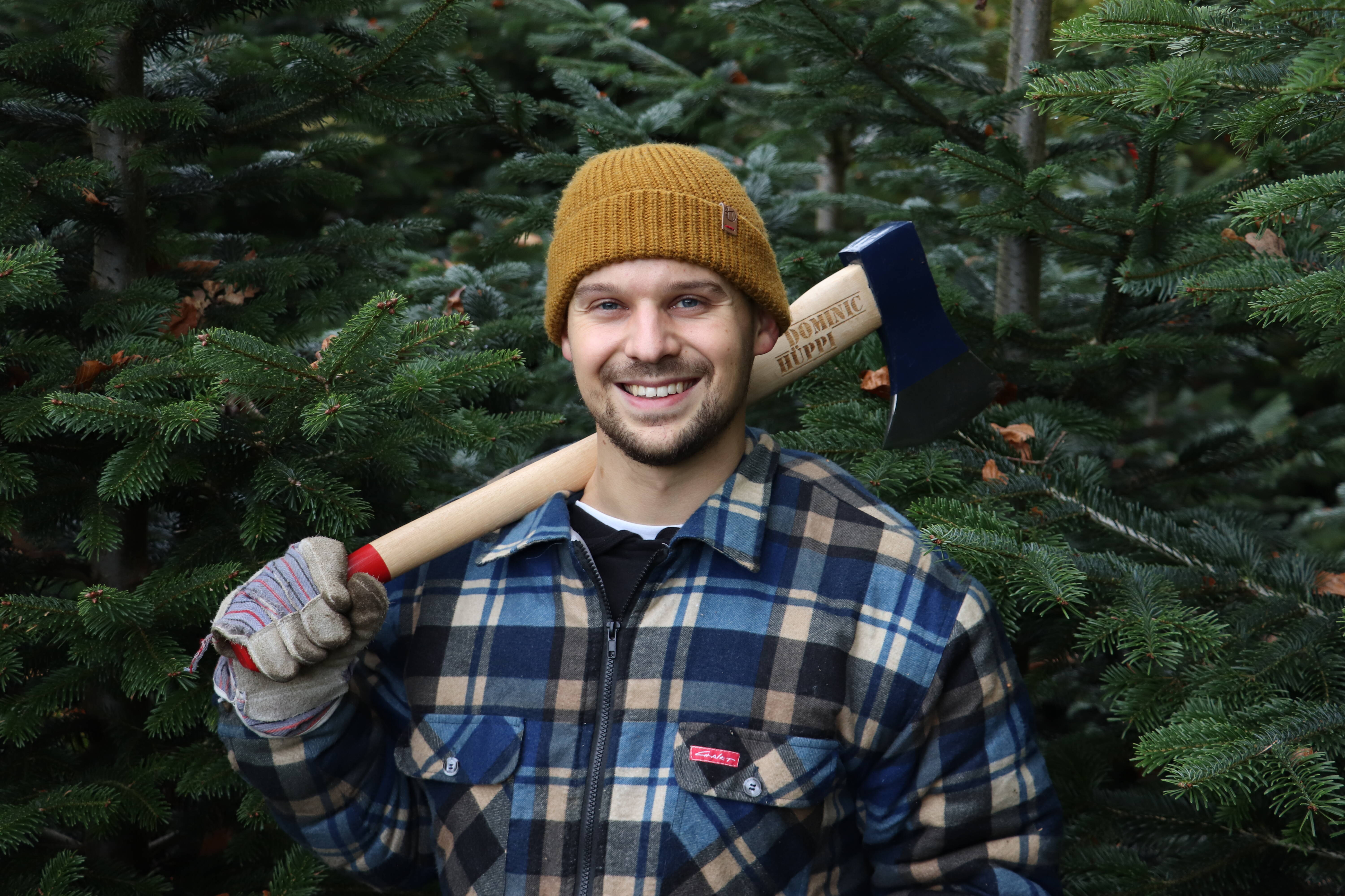Dominic Hüppi im Christbaumwäldli